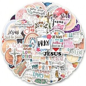 60Pcs Christian Stickers